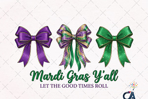 Preppy Mardi Gras Y'all Png, an Illustration by Creative Art