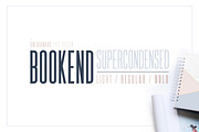 BOOKEND Supercondensed, a Sans Serif Font by Ian Barnard (Thumbnail 1 of 9)