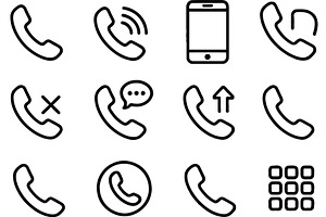 Vector illustration of line icons, a Technology Illustration by ZinetroN