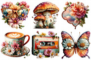 Whimsical Retro Spring Clipart, an Illustration by Daily.Designs (Thumbnail 5 of 6)