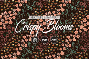 Crispy Blooms - Seamless Patterns