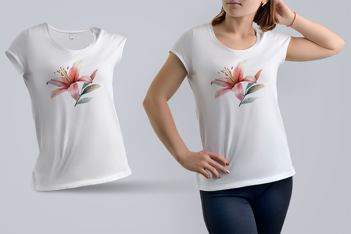 lilies clipart, Watercolor floral, a Decorative Illustration by ElenazlataArt (Photo 6 of 6)