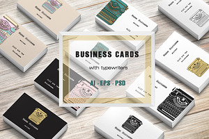 Business Cards with typewriters