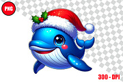 Christmas Whale Clipart Bundle Files, an Animal Illustration by taramija (Thumbnail 21 of 26)