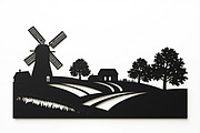 Dutch Windmill Field Set, an Illustration by Designs_River (Thumbnail 4 of 10)