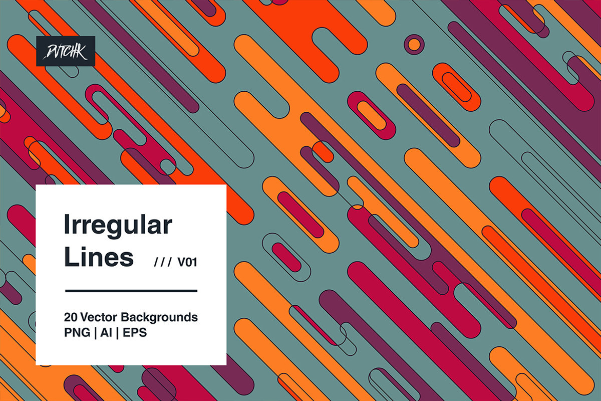 Irregular Lines - Vector Backgrounds, a Background Graphic by dvtchk (Photo 7 of 13)