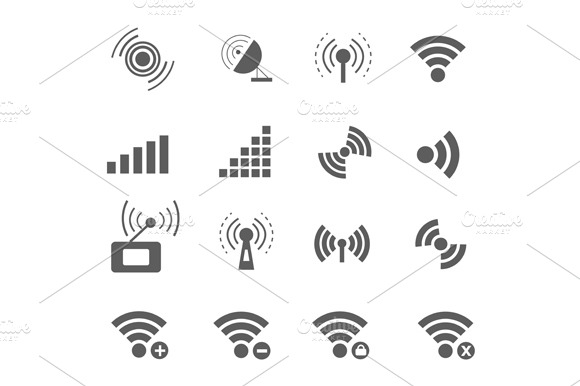 Wireless And Wifi Icons