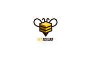 Bee Square Logo Design, a Branding & Logo Template by Crown Creative's Shop (Thumbnail 1 of 2)