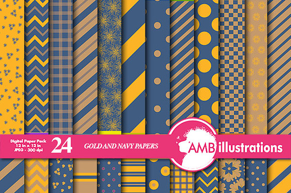 Navy, Gold & Yellow Papers AMB-545 preview 2