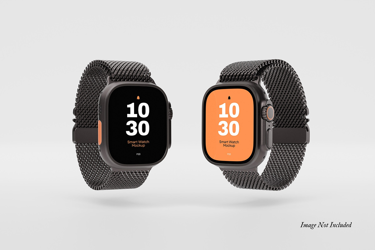 Apple Watch Ultra Mockup v1, a Wearable Device Mockup by DSNA Mockup (Photo 4 of 6)