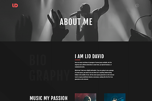 Personal Website For Singer