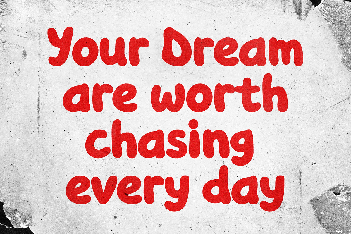 Doodle Bubble Cheerful Display Font, a Handwritten Font by Tyedge Studio (Photo 7 of 7)