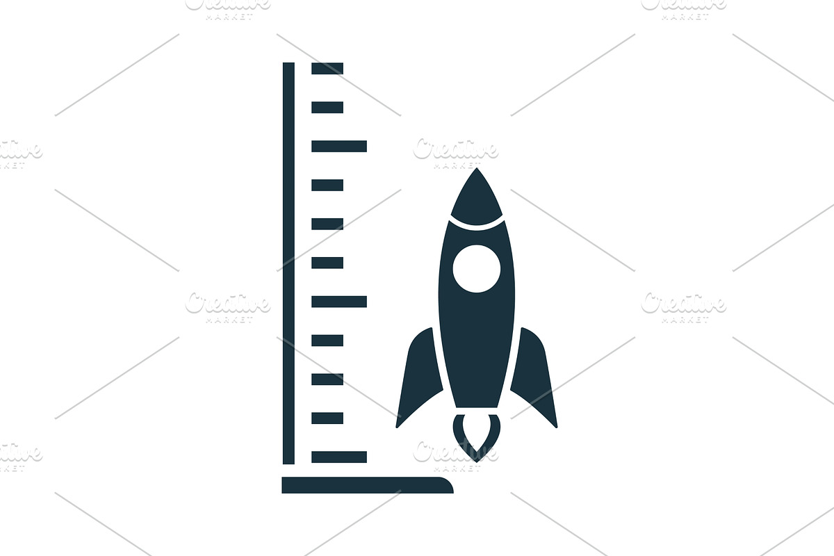 Rocket launching and passing a, a Finance Illustration by Aimagenarium@gmail.com