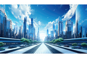 asphalt modern road background ai, a Transportation Photo by pikepicture