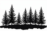 Pine Forest Silhouette Bundle, a Graphic by Creativeshirt (Thumbnail 15 of 16)
