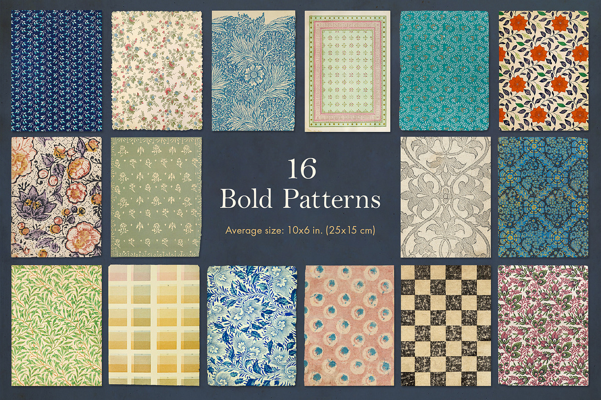 100 Vintage Decorative Papers, an Object Graphic by The Object Atlas (Photo 3 of 9)