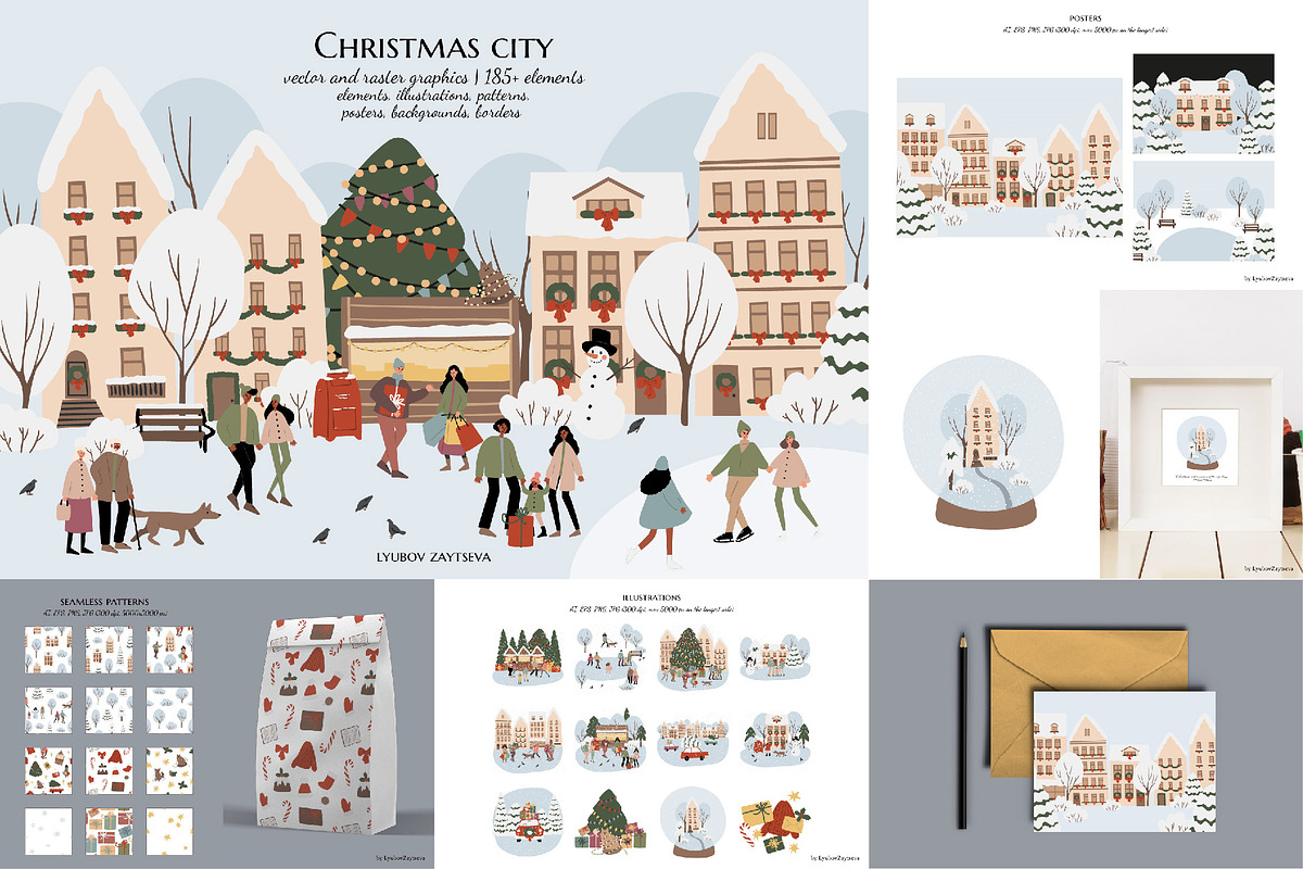 50% off! Four Seasons Bundle!, a Seasonal Illustration by LyubovZaytseva (Photo 6 of 9)
