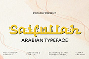 Saifullah - Arabian Typeface, a Handwritten Font by Dhabee (Thumbnail 1 of 15)
