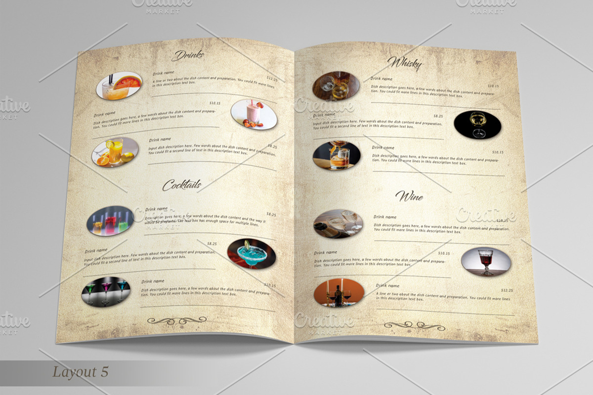 Vintage Food Menu & Business Card, a Brochure Template by BettyDesign (Photo 6 of 8)