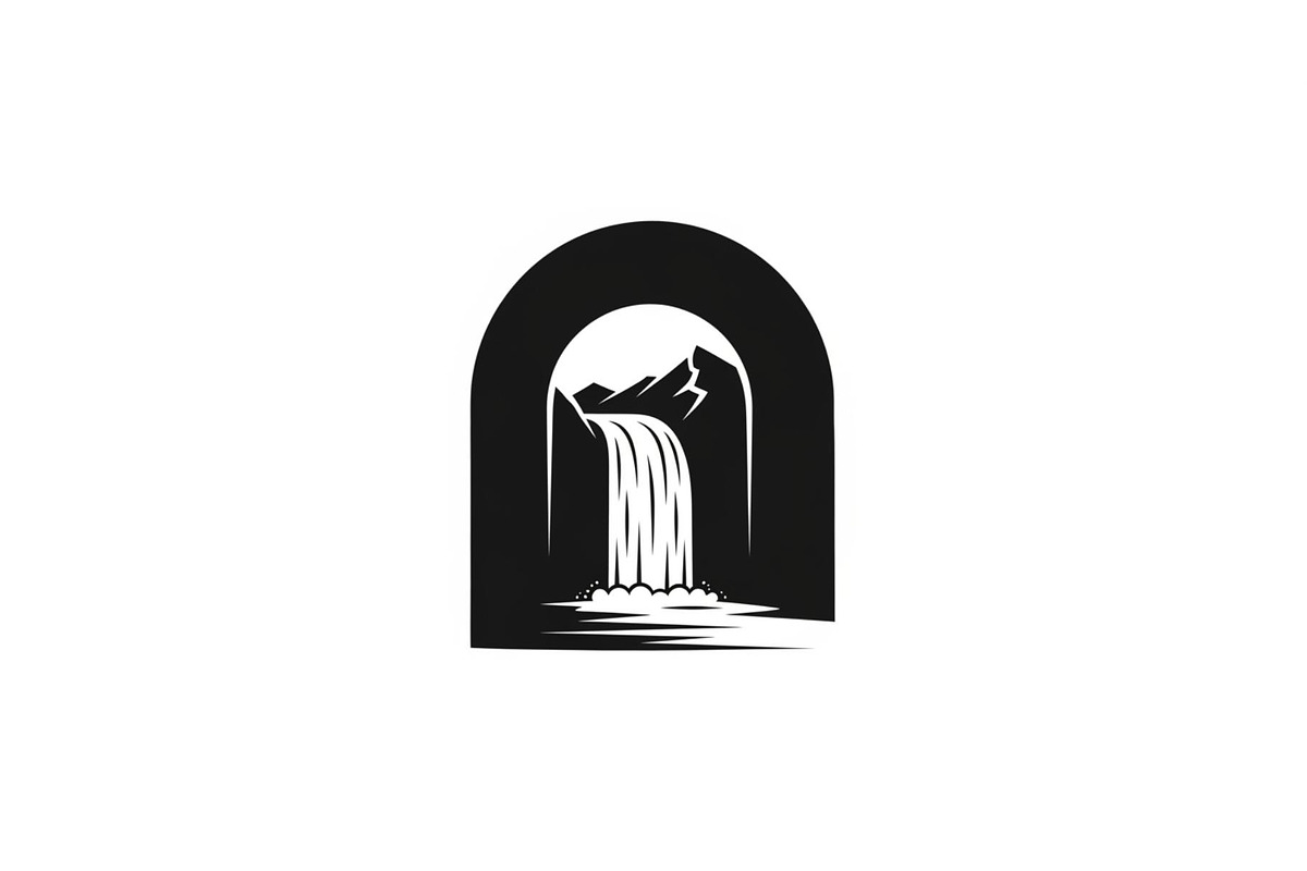 Waterfall Arch Landscape SVG Bundle, an Illustration by jahid234 (Photo 2 of 31)
