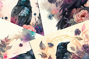 Crows and Flowers, a Background Graphic by Curve Design (Thumbnail 4 of 4)