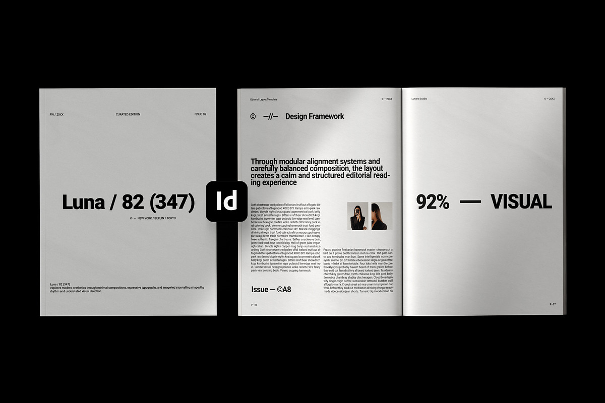Minimal Editorial Layout Template, a Magazine Template by Lunaria (Photo 1 of 13)