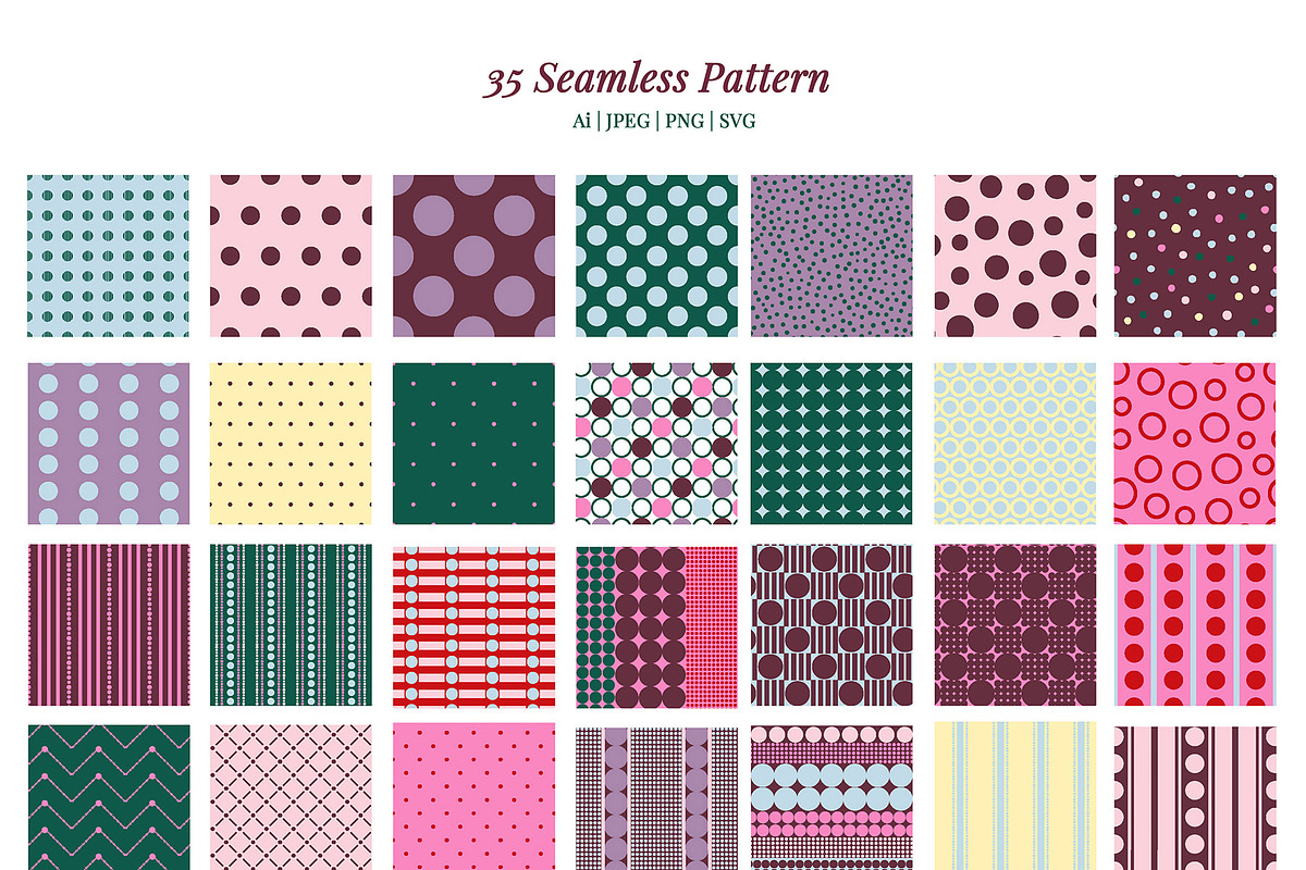 Joy Of Dots: Pattern & Frames, a Pattern Graphic by Essentially Nomadic (Photo 8 of 12)
