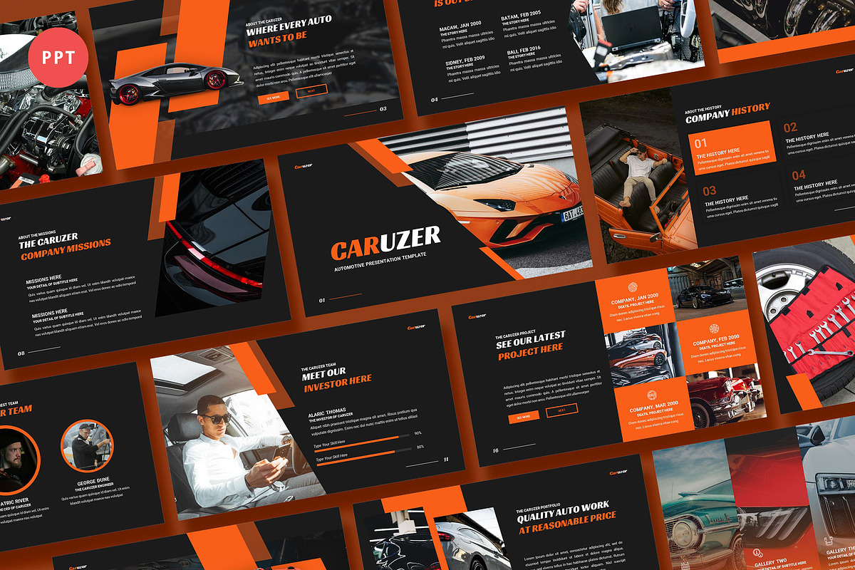 Caruzer - Automotive Powerpoint, a Presentation Template by kerismaker (Photo 1 of 5)