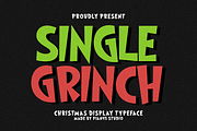 Single Grinch - Christmas Display, a Handwritten Font by Pian45 Studio (Thumbnail 1 of 6)