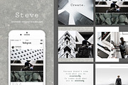 Steve|Instagram templates + stories, a Social Media Template by Nassiie (Thumbnail 1 of 6)