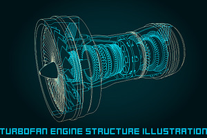Jet Engine Blueprints Set