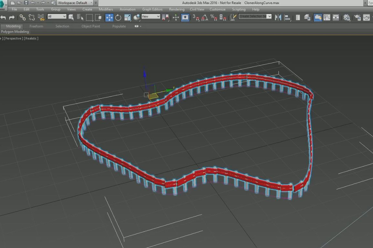 MCG - Clone along curve, an Object 3D Model by YCDIVFX