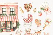 Pizza Shower Cute Pizzeria Animals, a Food Illustration by Invite to Clipart (Thumbnail 2 of 8)