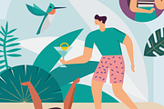 Tropical illustration & Graphics, a Card Template by Craftrick (Thumbnail 7 of 8)