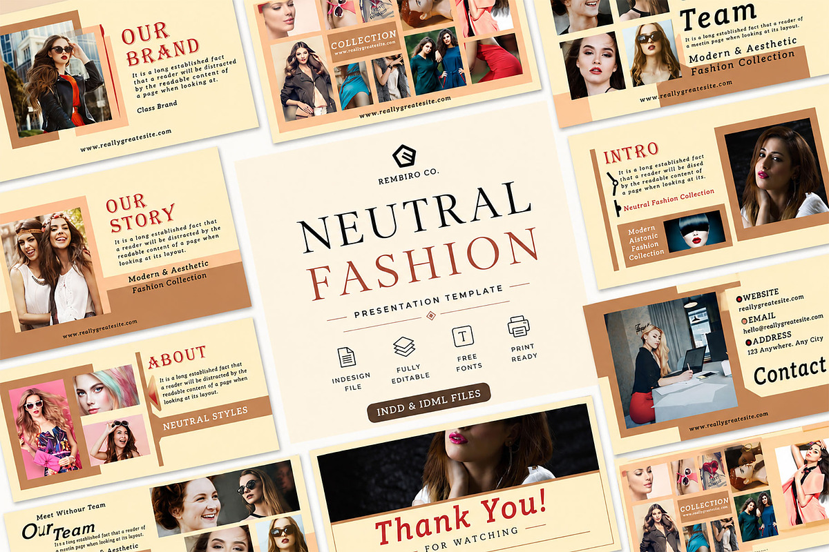Neutral Fashion Presentation Bundle, a Presentation Template by MNT-Creator (Photo 1 of 4)