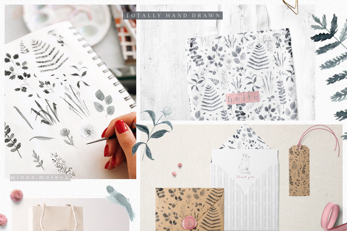 Monochrome Forest pattern collection, a Pattern Graphic by Inna Moreva (Photo 4 of 10)