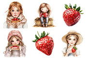 Watercolor Rustic Strawberry PNG, an Illustration by SinaCreation (Thumbnail 3 of 5)