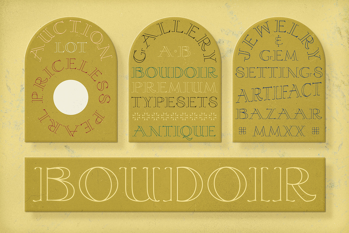 Boudoir | Elegant Logotype, a Serif Font by Artifact Bazaar (Photo 1 of 5)