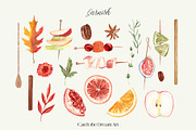 Autumn Cocktails Drinks Watercolor, a Food Illustration by Catch the Dream Art (Thumbnail 7 of 8)