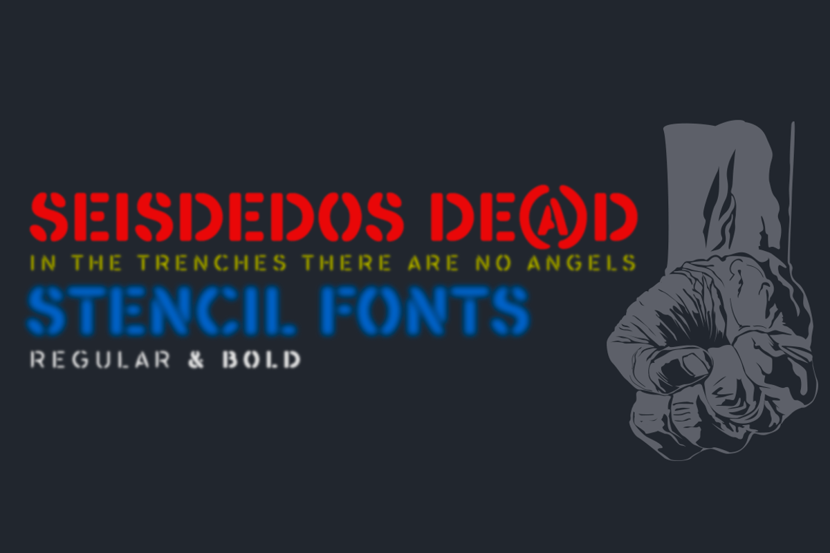 Seisdedos Dead Stencil -2 Fonts- preview 4
