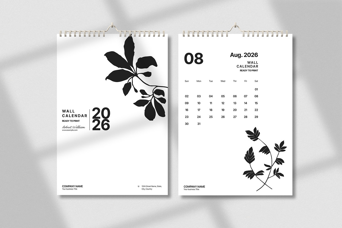 2026 A4 Wall Calender Template preview 7