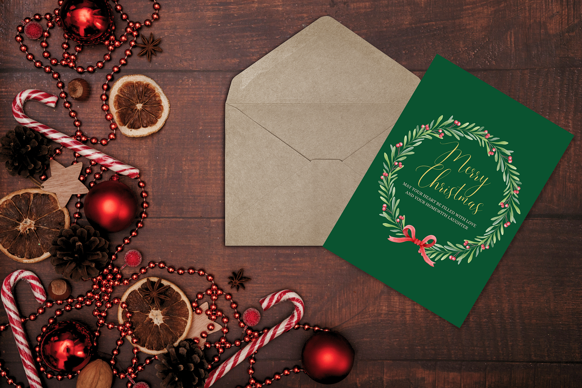 10 Editable Christmas Card Templates, a Card Template by Kyuubu Arts (Photo 4 of 12)
