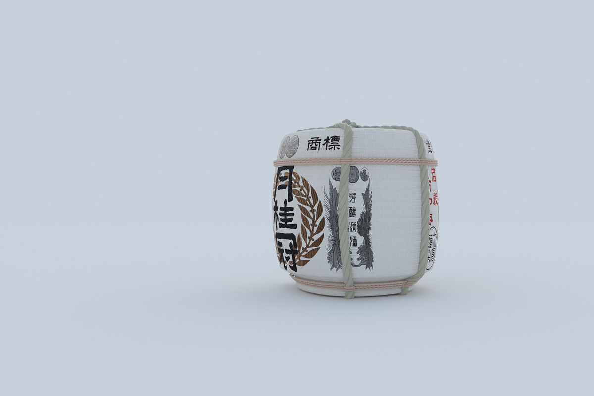 Japanese Sake Barrels, a Food & Drink 3D Model by 3DTreatment (Photo 21 of 24)