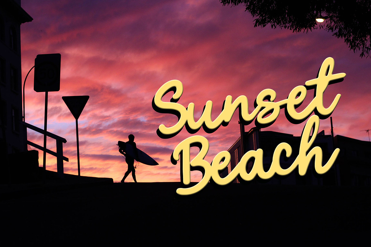 Eighties - Retro Script Font preview 4