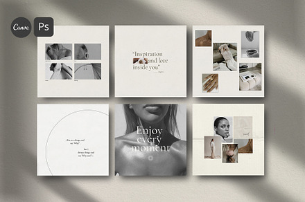 CANVA & PS/Paper love Instagram pack, a Social Media Template by Simple có