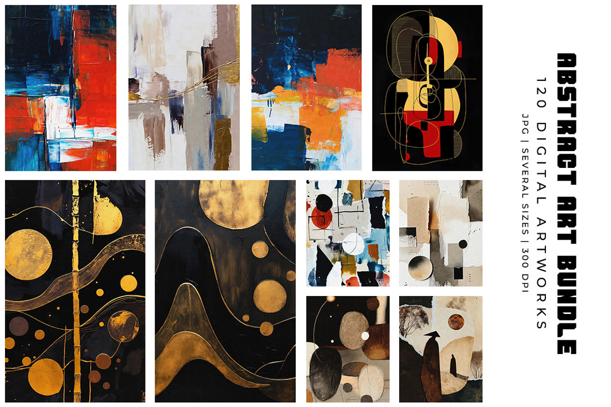 Abstract Digital Art Bundle, a Decorative Illustration by Digital Art Creations (Photo 6 of 12)