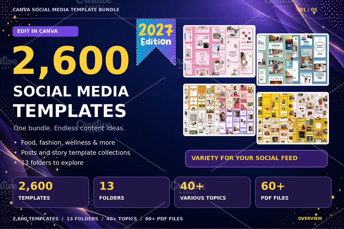 2600 Canva Social Media Templates, a Social Media Template by Ink Gallery (Photo 4 of 7)