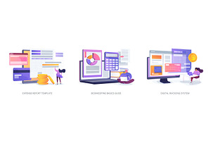 Business Expense, Billing Solutions, a Finance Illustration by Visual Generation