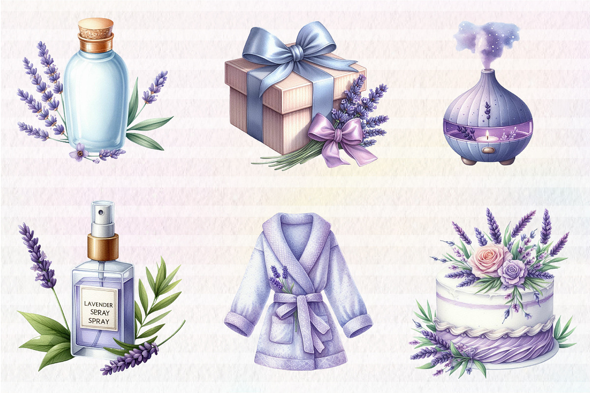 Lavender Pamper Time Clipart, an Illustration by CreationArt (Photo 2 of 7)