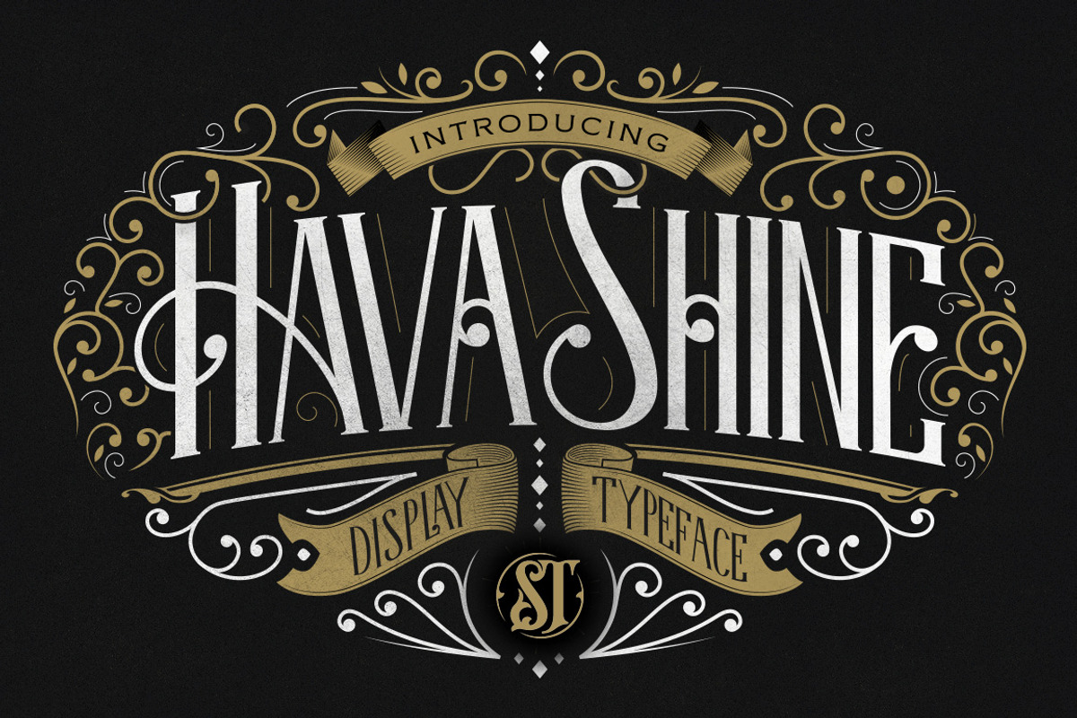 HavaShine Typeface with Extras
